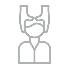 Massage Vector Line Grey Icon Design