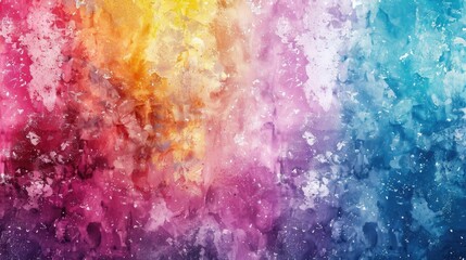Colorful Tie Dye Art with Watercolor Splash on Textured Background