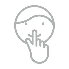 Quiet Vector Line Grey Icon Design