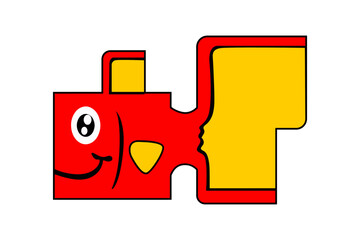 Cute Cartoon Character of a Boxy Fish