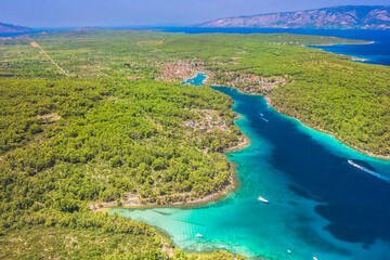 view of island Hvar seascape, Vrboska bay