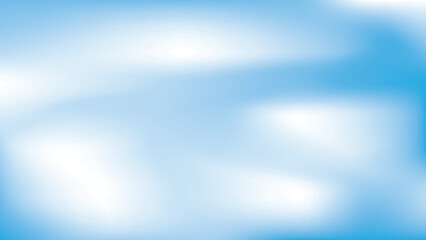 Abstract white and blue color gradient background, cloud pattern. Vector illustration.