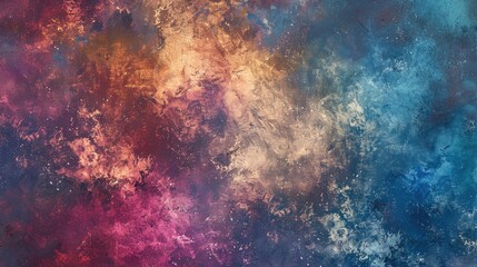 Abstract grunge backdrop made with smudged acrylic on canvas