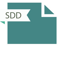 SDD File format icon roe color fill