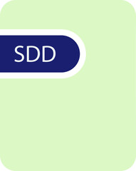 SDD File icon black fill and empty for symbol