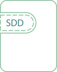 SDD File icon thick black outline