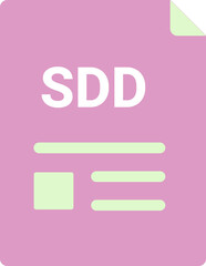 SDD file icon with symbols