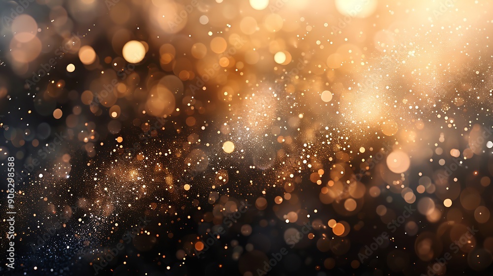 Poster Elegant beige bokeh abstract background Delicate blurred wallpaper texture Template with defocused bokeh lights and copy space for business website design Banner social media advertisi : Generative AI