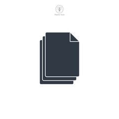 Document icon symbol vector illustration isolated on white background