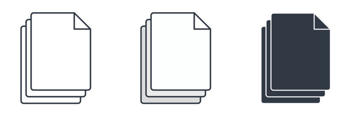 Document icon symbol vector illustration isolated on white background