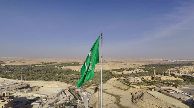 The biggest National flag of Saudi Arabia 
