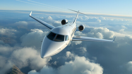 Passenger jet in flight