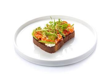 bruschetta with salted salmon and cream cheese