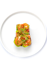 bruschetta with salted salmon and cream cheese