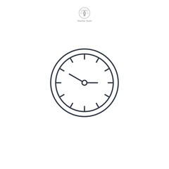 Clock icon symbol vector illustration isolated on white background