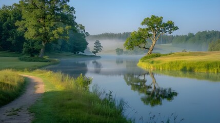 landscape with river