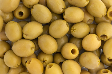 heap of green olives