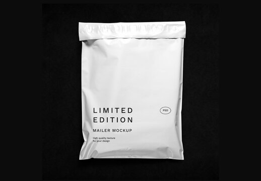 Flatlay Mailer Bag Mockup