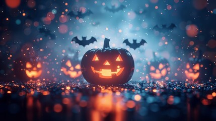 Fototapeta premium Adults in Halloween costumes dancing and enjoying a festive party