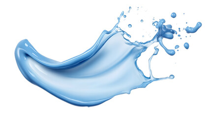 Blue gel splash isolated on white background