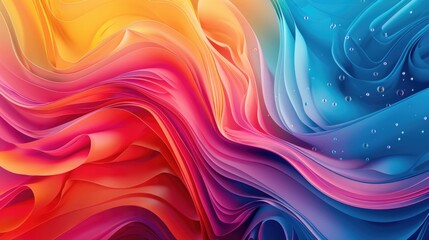 Fototapeta premium Colorful Abstract Ocean Waves