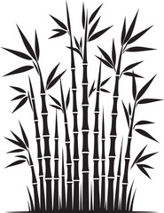 Bamboo plant silhouette vector illustration isolated on a white background