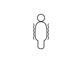 Trembling, people, health icon. Vector illustration.