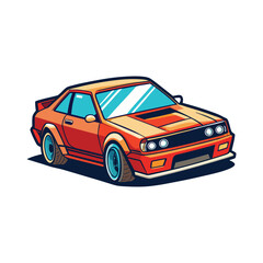 car flat vector design illustration