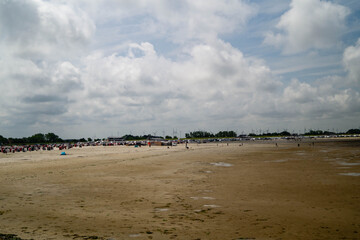 kleiner Fischerort an der deutschen  Nordseeküste