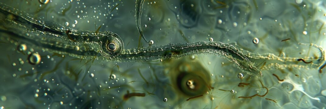 Trachelomonas Specimen Found in Pond Water Likely T dangeardi or T armata Captured at 400x Microscope and 10x Camera Magnification