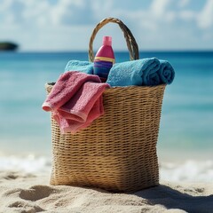 Beach Bag Essentials: Towels and Sunscreen Ready for Fun