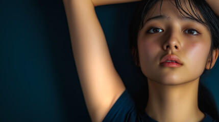 Naklejka premium 脇のケアと美容 - 女性のムダ毛と臭い対策