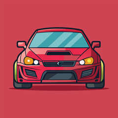 car flat vector design illustration