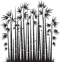 Bamboo plant silhouette vector illustration isolated on a white background