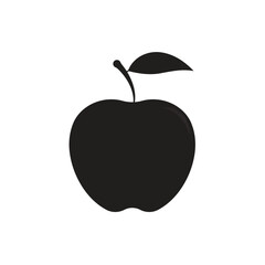 Apple fruit with leaf flat vector icon, Fresh Apple for food apps and web