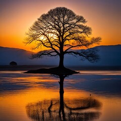 Solitary Sentinel of Twilight: An Ode to Nature's Serene Symphony