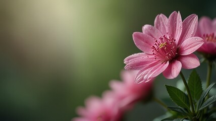 Obraz premium pink flower close up