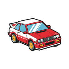car flat vector design illustration
