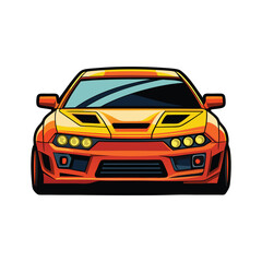car flat vector design illustration