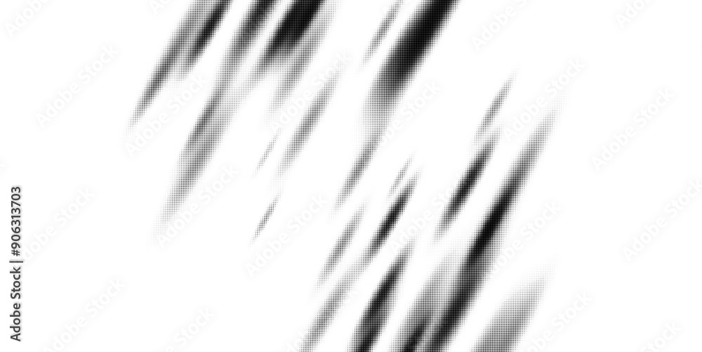 Wall mural monochrome printing raster. abstract vector halftone background. black and white texture of dots.