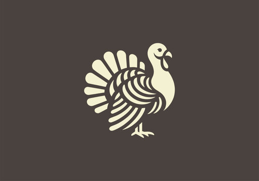Turkey bird logo, icon, emblem