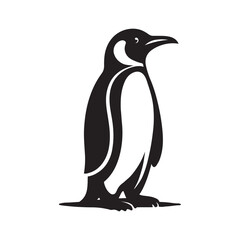 Obraz premium Penguin silhouette vector illustration design art