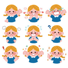 いろいろな表情の子供