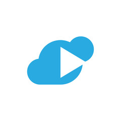 Simple and unique cloud video logo