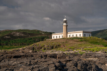Lariño lighthouse in Carnota, Galicia, Spain