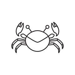 crabs line simple minimal logo design vector
