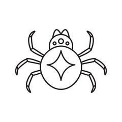 mascot window spider line logo design vector