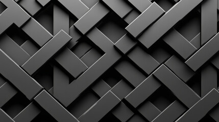A minimalist geometric pattern with interlocking squares in monochrome tones, creating a sleek and elegant design.