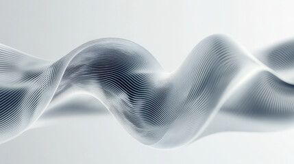 Sleek and modern abstract background with a spiral sound wave rhythm line in monochrome tones, creating a clean and elegant design.