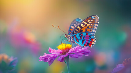 Obraz premium butterfly on flower